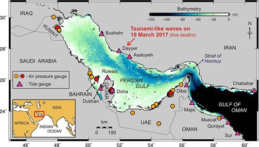 احتمال وقوع سونامی در خلیج فارس