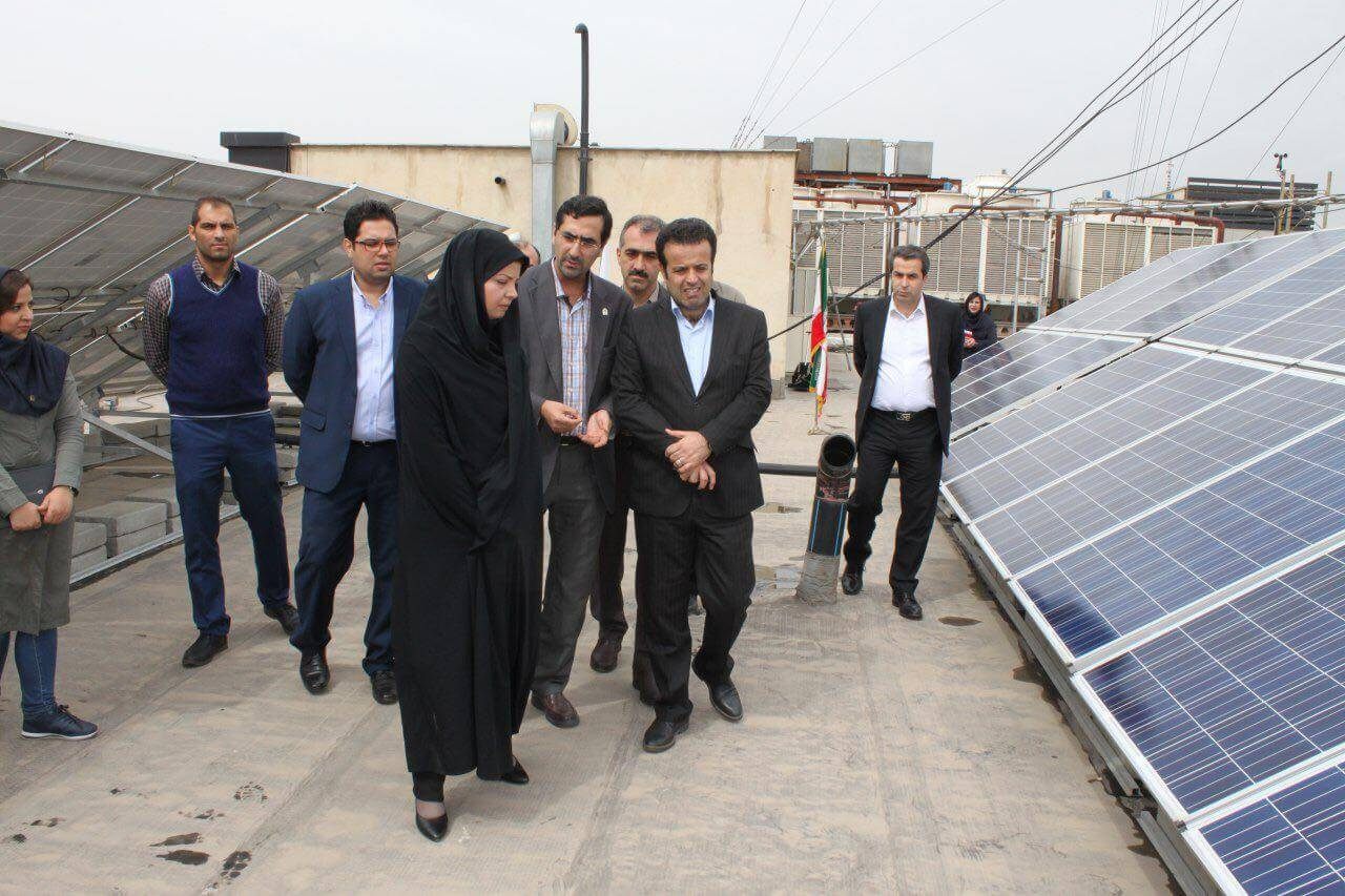 مراسم افتتاح نیروگاه خورشیدی با ظرفیت 12 کیلو وات