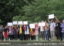 تجمع طرفداران محیط زیست در اعتراض به عدم خروج جاده از پارک ملی گلستان